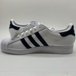 Adidas Superstar White Black Stripes EG4958 Shoes Unisex Adult White Leather